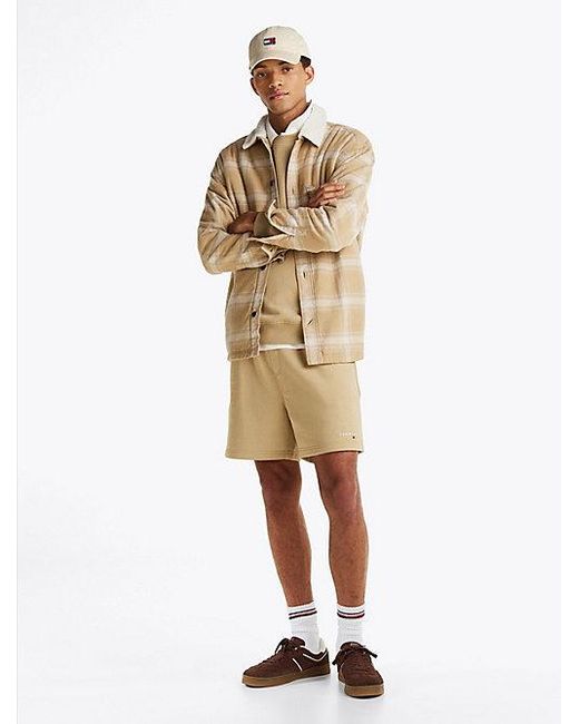 Tommy Hilfiger Sweat-Shorts Mit Aufgesticktem Logo in Natural für Herren