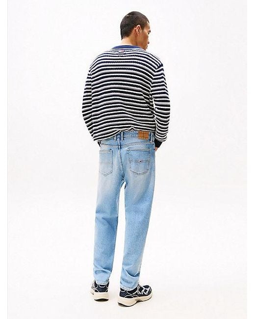 Vaqueros Isaac Amplios Y Desteñidos De Pernera Cónica Tommy Hilfiger de hombre de color Blue