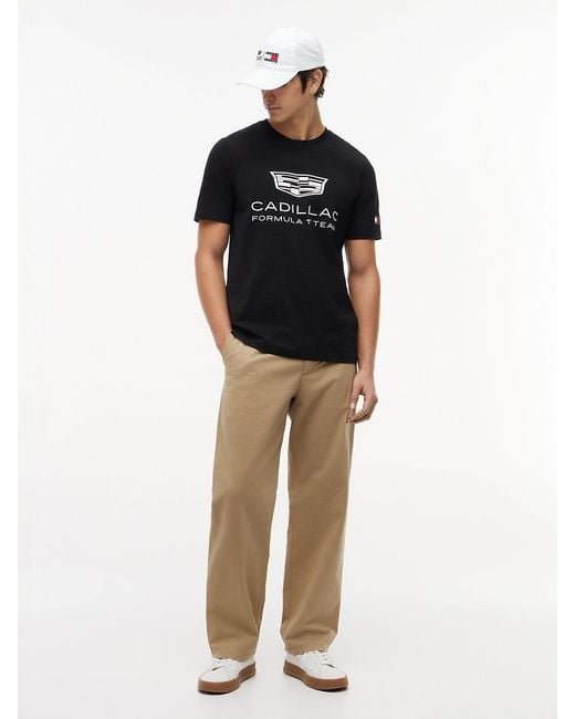 Tommy Hilfiger Black Th X Cadillac Formula 1® Team Logo T-shirt for men