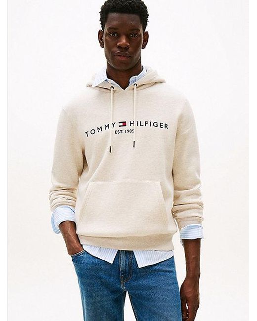 Tommy Hilfiger Plus Regular Fit Hoodie Met Logo in het White voor heren
