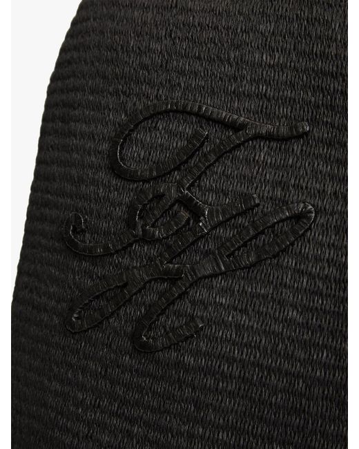 Tommy Hilfiger Black Raffia Drawstring Sling Bucket Beach Bag for men