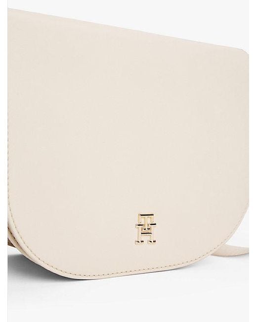 Tommy Hilfiger Crossbodytas Met Logoband in het Natural