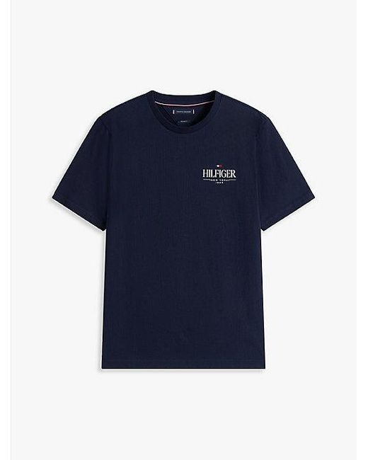 Tommy Hilfiger T-Shirt Met Ronde Hals En Logo in het Blue voor heren