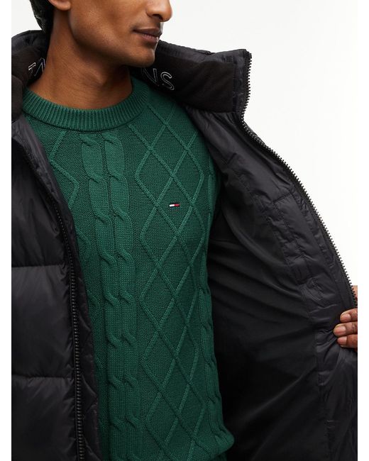 Tommy Hilfiger Blue Relaxed Down Hooded Puffer Jacket for men