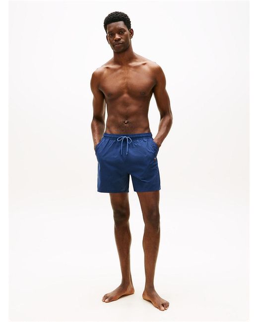 Tommy Hilfiger Blue Original Ithaca Stripe Mid Length Swim Shorts for men