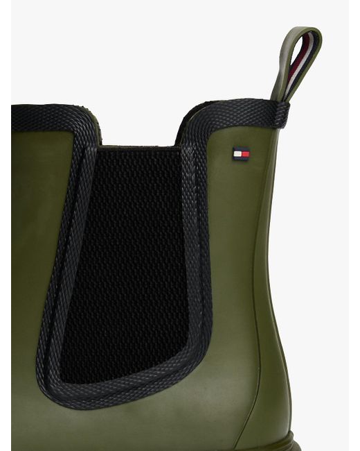 Bottines De Pluie Fourrées À Semelle Crantée Tommy Hilfiger en coloris Green