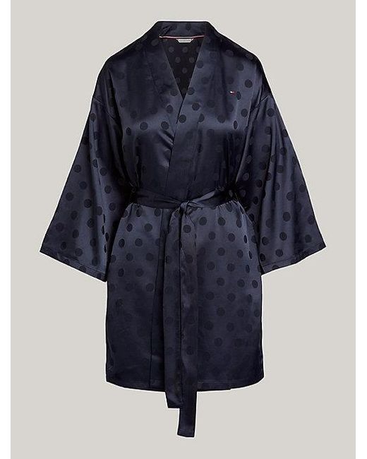 Kimono TH Established de lunares Tommy Hilfiger de color Blue