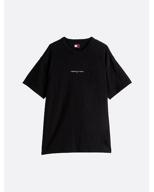 Tommy Hilfiger Relaxed Fit T-Shirt Met Geborduurd Logo in het Black voor heren