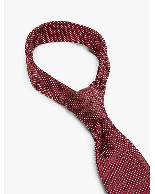 Tommy Hilfiger Das Van Zijde-Jacquard Met Micro-Ruit in het Purple voor heren