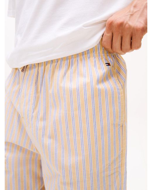 Bas De Pyjama Original À Motif En Popeline Tommy Hilfiger pour homme en coloris White