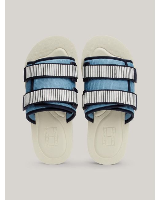 Tommy Hilfiger Blue Double Strap Sandals for men