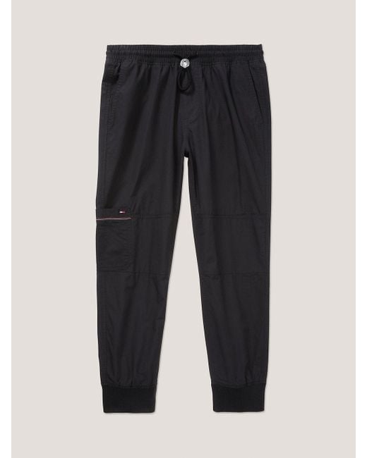 Tommy Hilfiger Black Adaptive Woven Joggers for men
