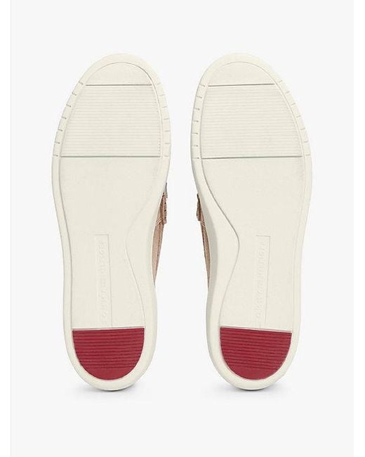 Tommy Hilfiger Signature Suède Instap-Loafer in het Natural voor heren