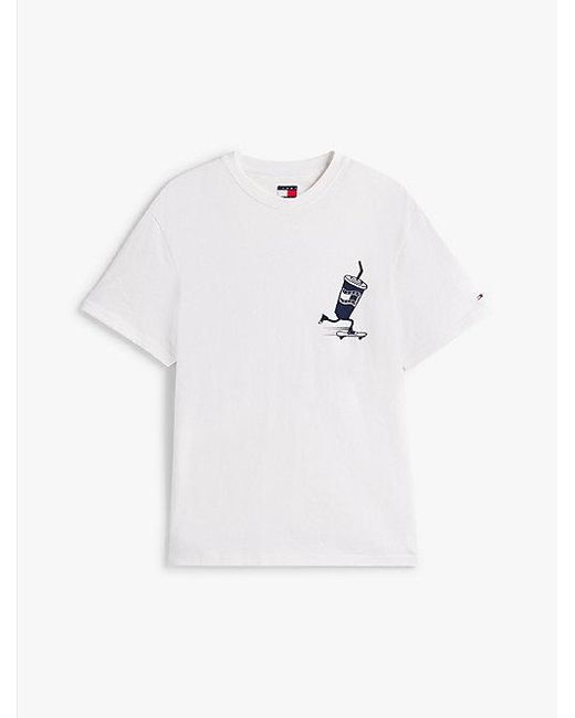 Camiseta De Corte Amplio Con Logo Trasero Tommy Hilfiger de hombre de color White