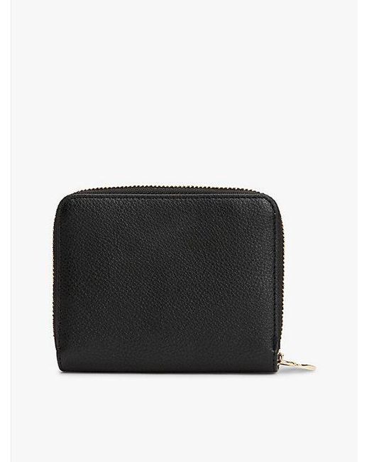 Cartera Con Insignia Del Monograma Th Tommy Hilfiger de color Black