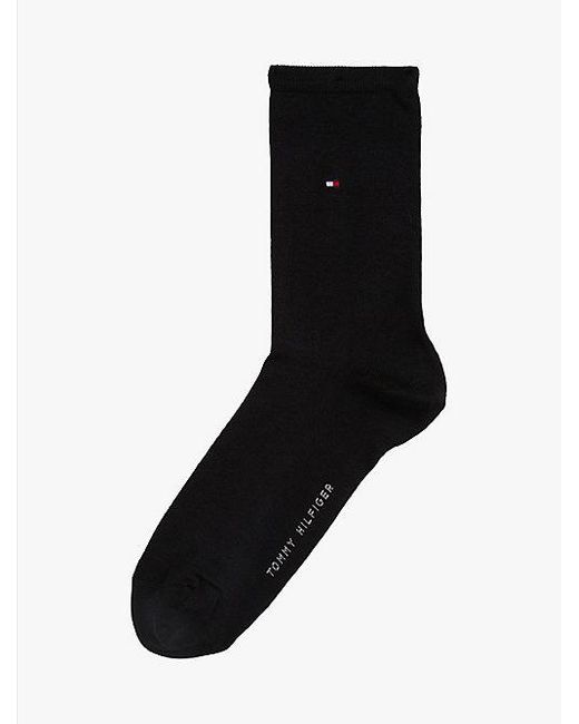 Tommy Hilfiger Black 1Er-Pack Bestickte Flag-Socken Mit Seide