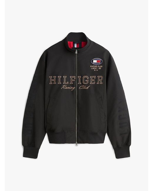 Tommy Hilfiger Red Logo Embroidery Racing Jacket for men
