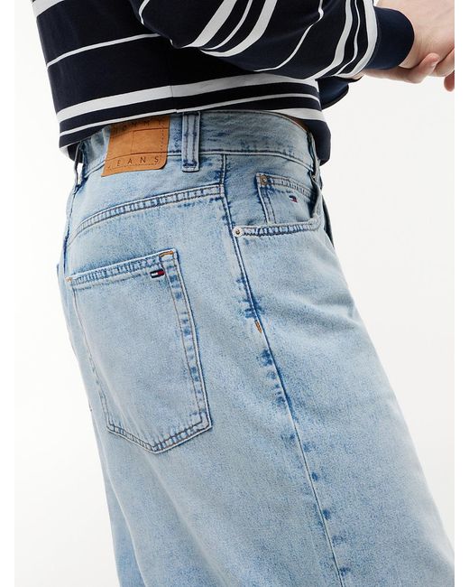 Tommy Hilfiger Blue Theo Faded Loose Denim Shorts for men