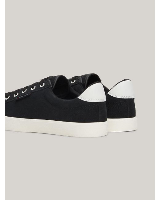 Tommy Hilfiger Black Suede Logo Lace-up Trainers for men