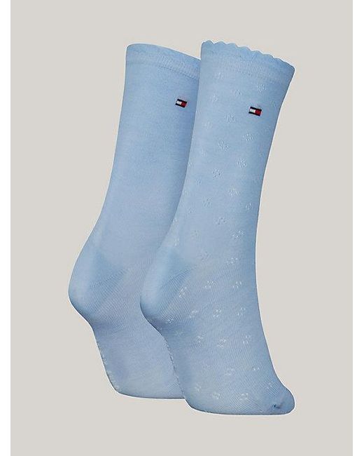 Pack de 2 pares de calcetines en punto ligero Tommy Hilfiger de color Blue