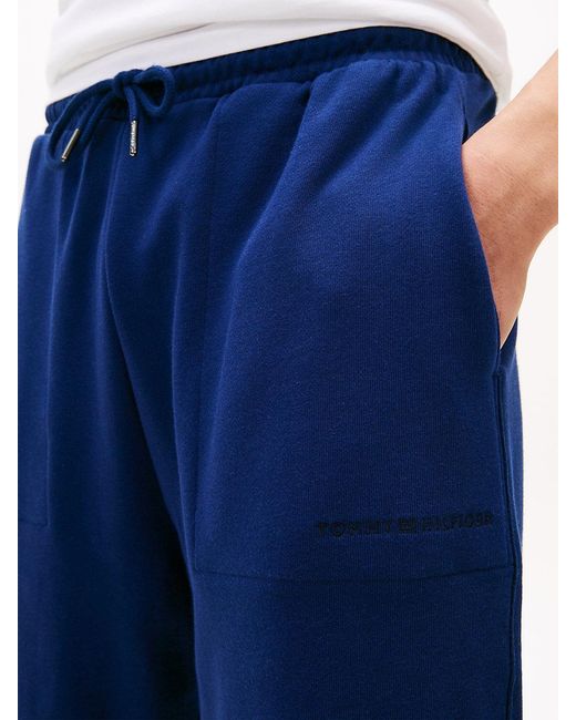Tommy Hilfiger Blue Essential Terry Cuffed Lounge Joggers for men