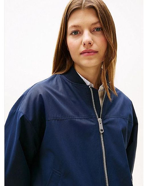Tommy Hilfiger Waterafstotend Bomberjack in het Blue