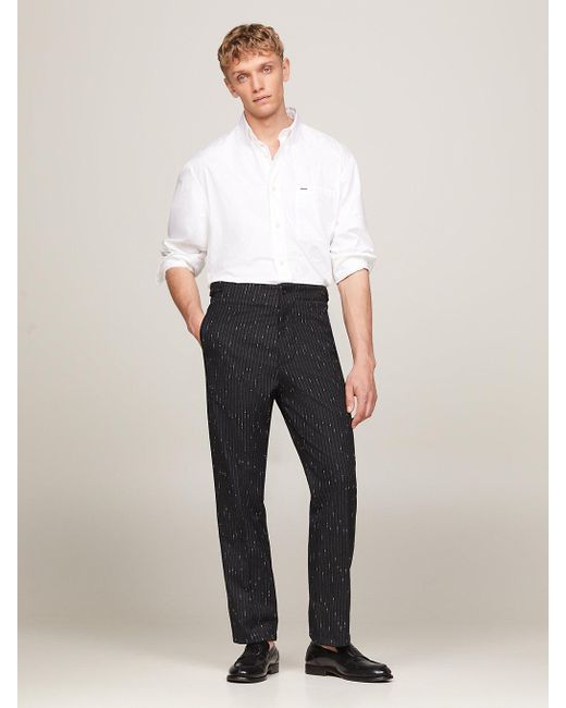 Pantalon coupe standard à fines rayures Tommy Hilfiger pour homme en coloris Blue
