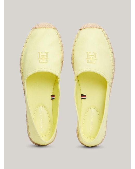 Tommy Hilfiger Natural Embroidery Flat Espadrilles