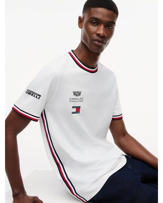 Tommy Hilfiger White Th X Cadillac Formula 1® Team Bottas 77 T-shirt for men