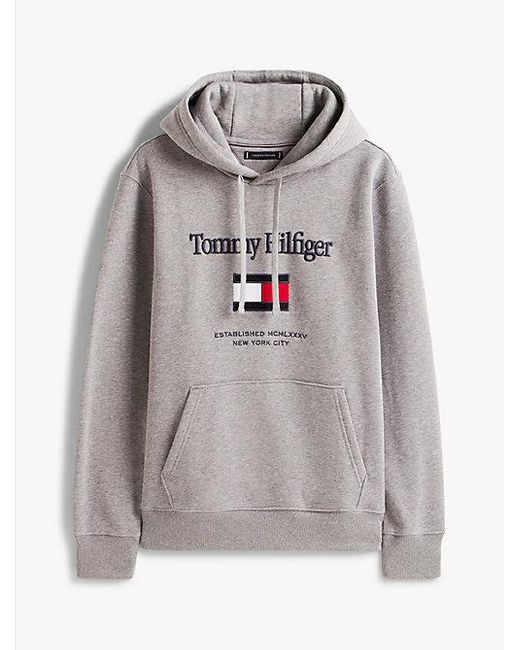 Sudadera Con Capucha Y Logo De Tommy Hilfiger de hombre de color Gray