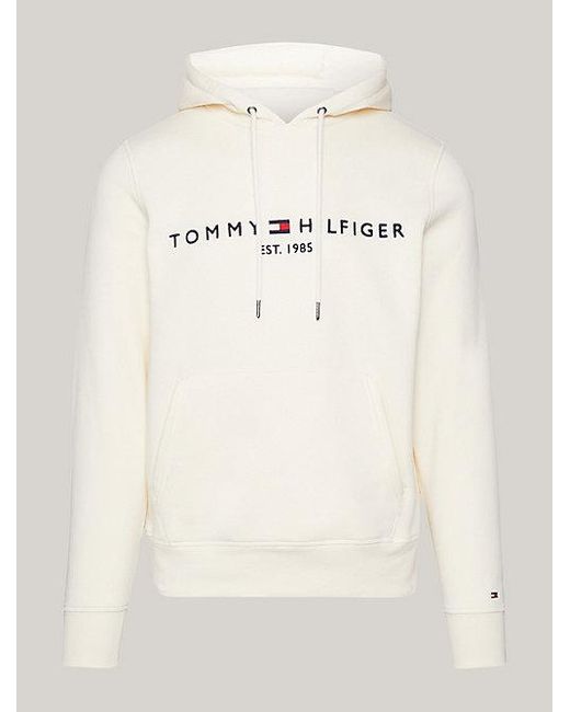 Tommy Hilfiger Plus Regular Fit Hoodie mit Logo in White für Herren