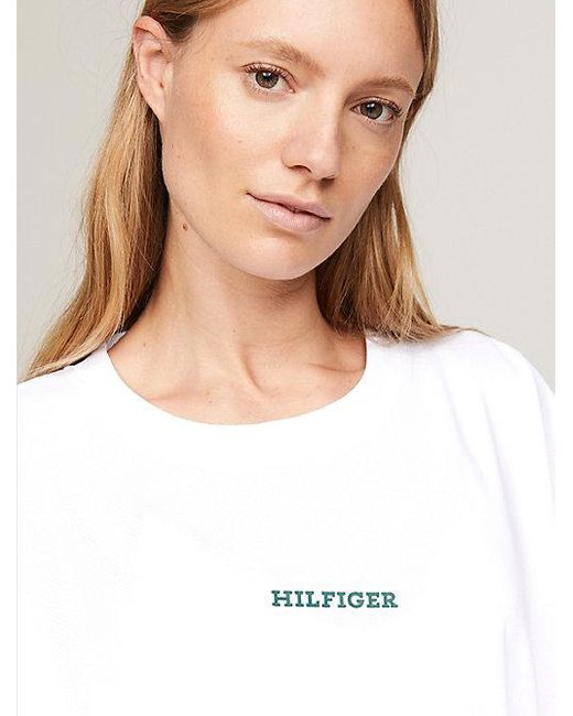 Camiseta Sport TH Cool con monotipo Tommy Hilfiger de color White