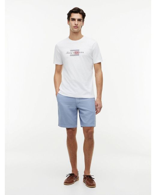 Tommy Hilfiger White Flag Graphic Jersey T-Shirt for men