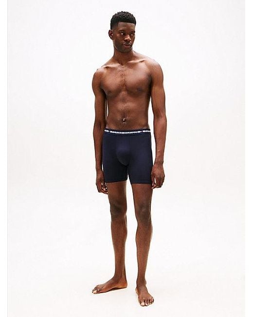 Tommy Hilfiger Signature Set Van 3 Boxershorts Met Logotaille in het Blue voor heren