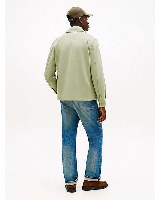 Tommy Hilfiger Regular Fit Overshirt Met Gemengde Panelen in het Green voor heren