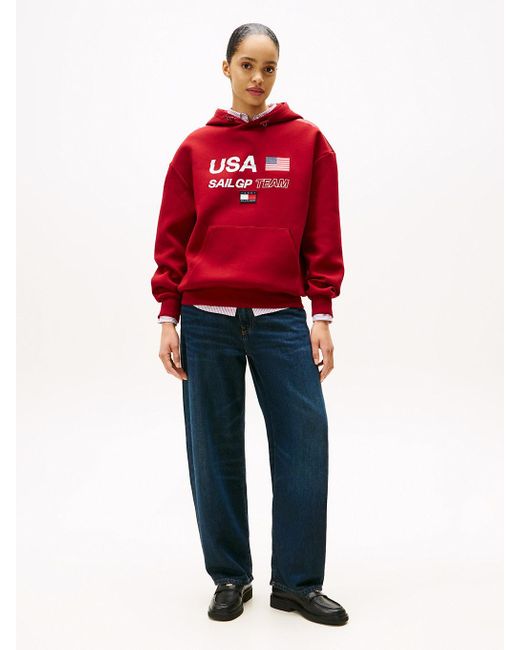 Sweat À Capuche Tommy X U.S. Sail Gp Team Tommy Hilfiger pour homme en coloris Red