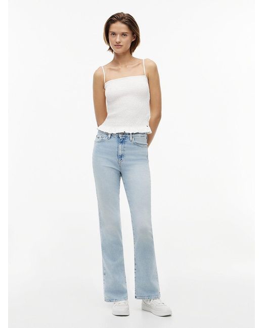 Tommy Hilfiger White Smock Slim Strap Top