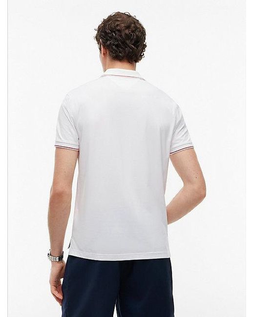 Tommy Hilfiger Performance Regular Fit Quick Dry Polo in het White voor heren