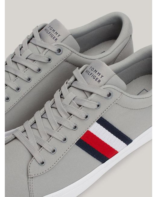 Tommy Hilfiger Gray Essential Iconic Signature Tape Trainers for men