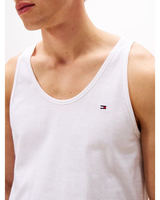 Lot De 3 Débardeurs Signature À Drapeau Brodé Tommy Hilfiger pour homme en coloris Blue
