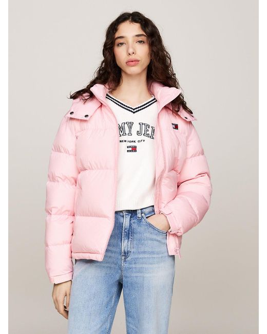 Tommy Hilfiger Pink Alaska Down Water Repellent Puffer Jacket