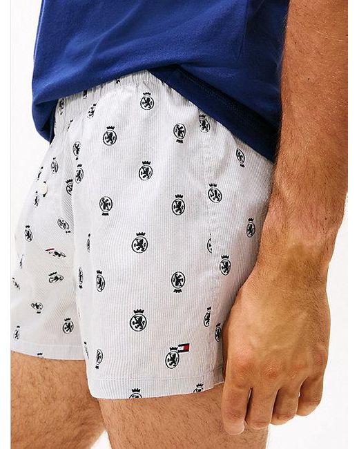 Tommy Hilfiger Pyjamaset Met T-Shirt En Short Met Th-Embleem in het Blue voor heren