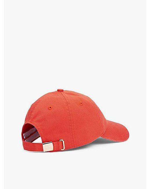 Tommy Hilfiger Red Essential Baseball-Cap Mit Flag-Stickerei
