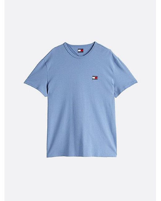 Tommy Hilfiger T-Shirt Met Ronde Hals En Tommy-Badge in het Blue voor heren