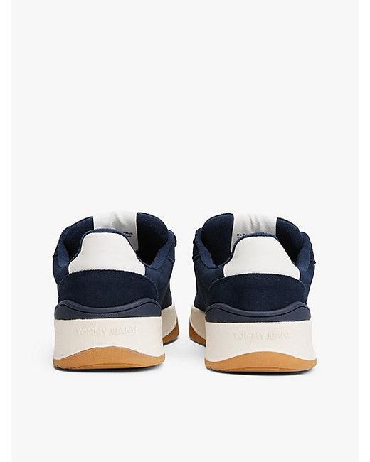 Tommy Hilfiger Suède Sneaker Met Logo in het Blue voor heren