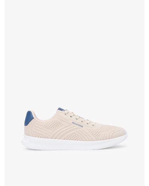 Tommy Hilfiger White Hilfiger Monotype Lightweight Knit Trainers for men