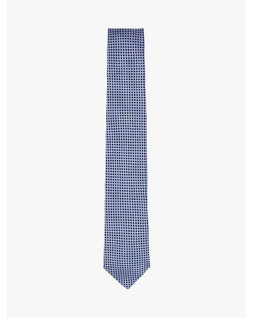 Tommy Hilfiger Das Van Zijde-Jacquard Met Geometrisch Motief in het Blue voor heren