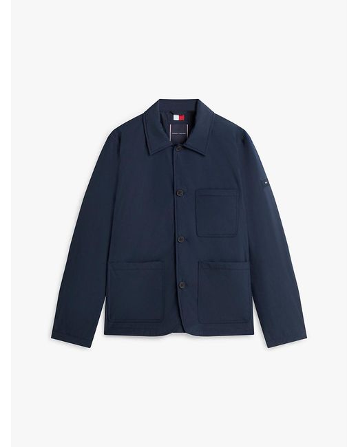 Tommy Hilfiger Blue Lightweight Packable Padded Chore Jacket for men