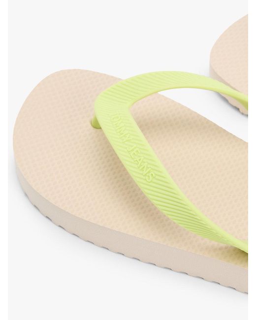 Tommy Hilfiger Multicolor Fine Cleat Embossed Logo Flip-Flops