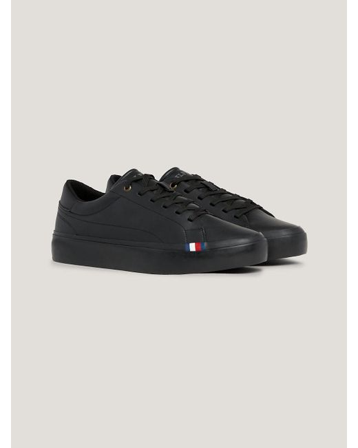 Tommy Hilfiger Black Th Modern Leather Lace-up Trainers for men